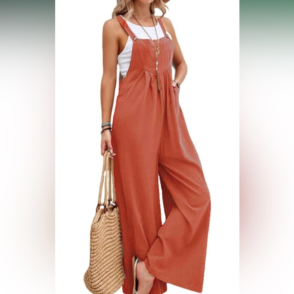 None Pants - 🆕 Overalls Wide Leg Baggy Overalls Jumpsuit